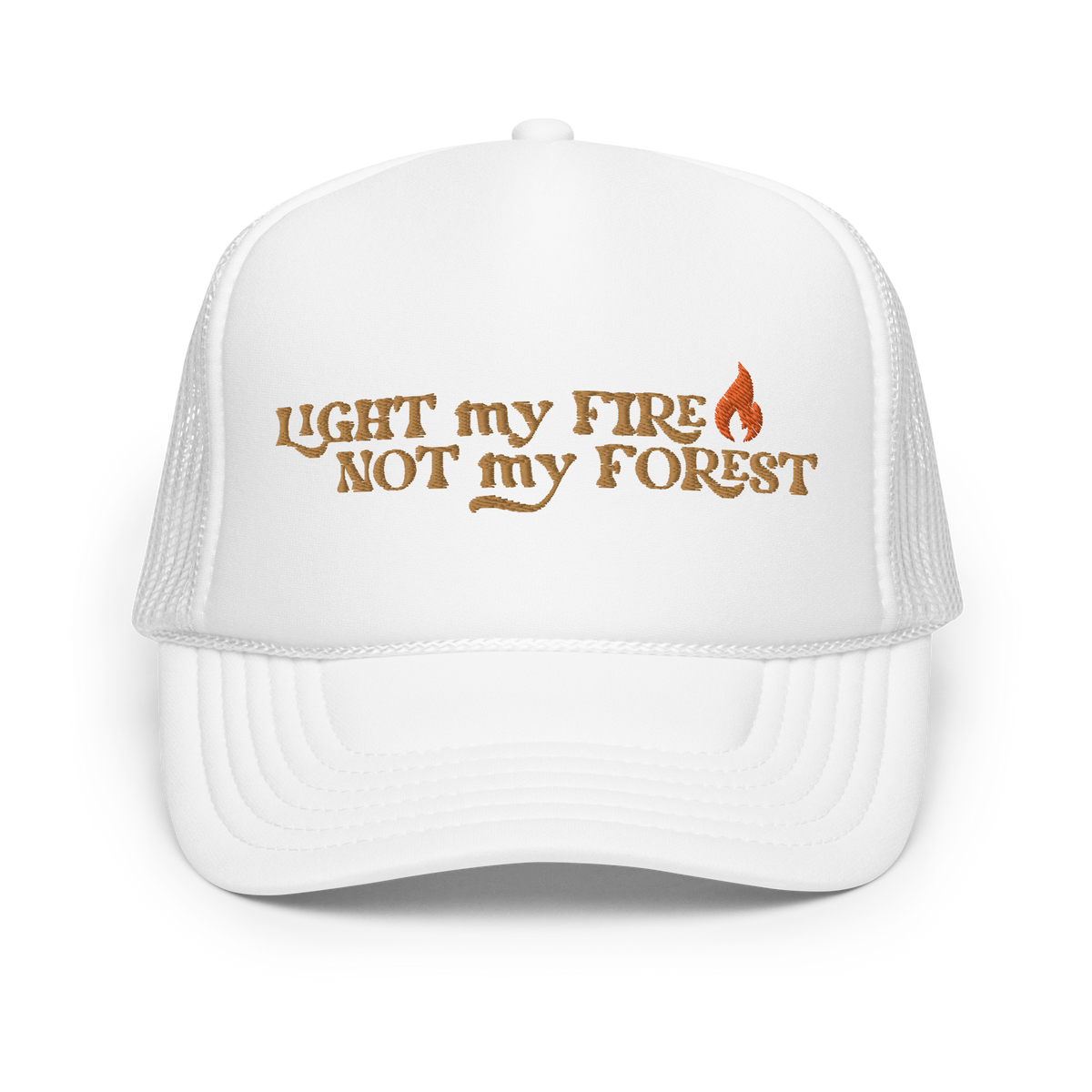 LIGHT MY FIRE retro trucker hat