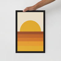 Load image into Gallery viewer, RETRO SUNSET wall art (framed)
