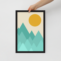 Load image into Gallery viewer, RETRO MOUNTAINS wall art (framed)
