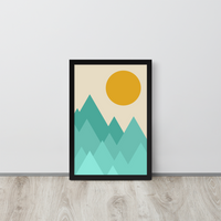 Load image into Gallery viewer, RETRO MOUNTAINS wall art (framed)
