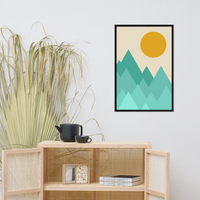 Load image into Gallery viewer, RETRO MOUNTAINS wall art (framed)
