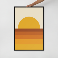Load image into Gallery viewer, RETRO SUNSET wall art (framed)
