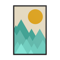 Load image into Gallery viewer, RETRO MOUNTAINS wall art (framed)
