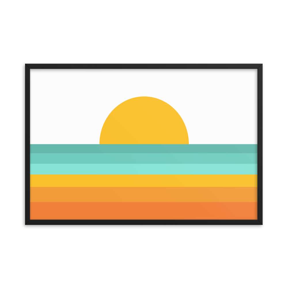 SHERBET SUNSET wall art (framed)