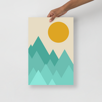 Load image into Gallery viewer, RETRO MOUNTAINS wall art (unframed)
