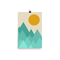 Load image into Gallery viewer, RETRO MOUNTAINS wall art (unframed)
