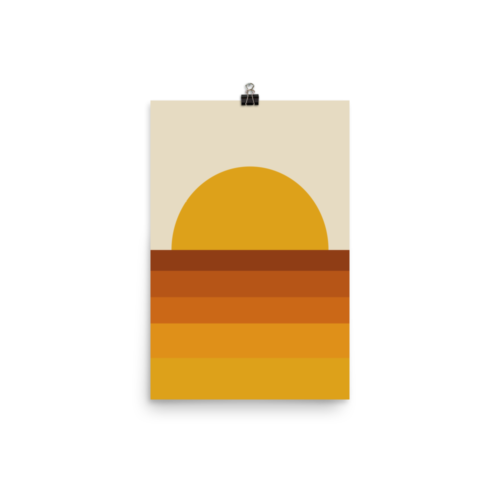 RETRO SUNSET wall art (unframed)