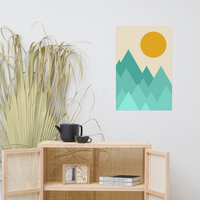 Load image into Gallery viewer, RETRO MOUNTAINS wall art (unframed)
