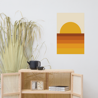 Load image into Gallery viewer, RETRO SUNSET wall art (unframed)
