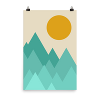 Load image into Gallery viewer, RETRO MOUNTAINS wall art (unframed)
