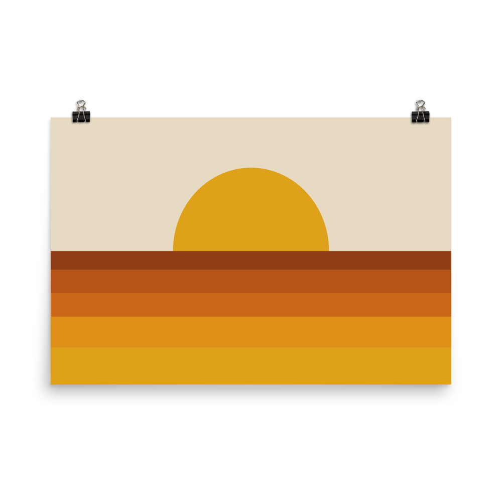 RETRO SUNSET wall art (unframed)